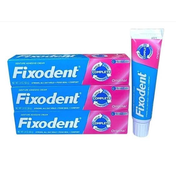 3 Fixodent 68g 100% Original (3 Tubos) Unico Frete Kit Tratamento Higiene Oral Idoso Oferta Leve Mais Pague Menos em Oferta na Shopee