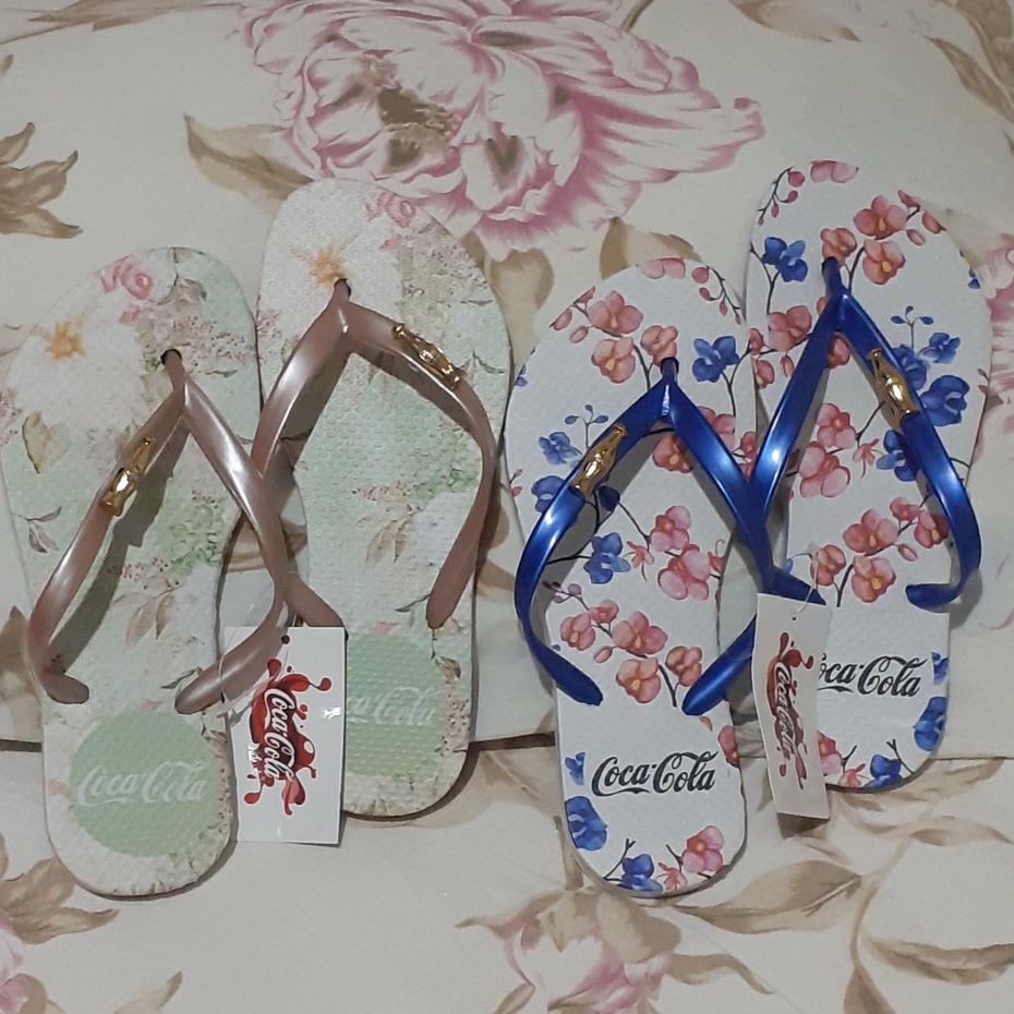 chinelo coca cola feminino shopee