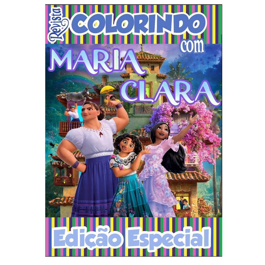 Livro De Colorir Personalizado / Revistinha de Colorir - Tema Encanto