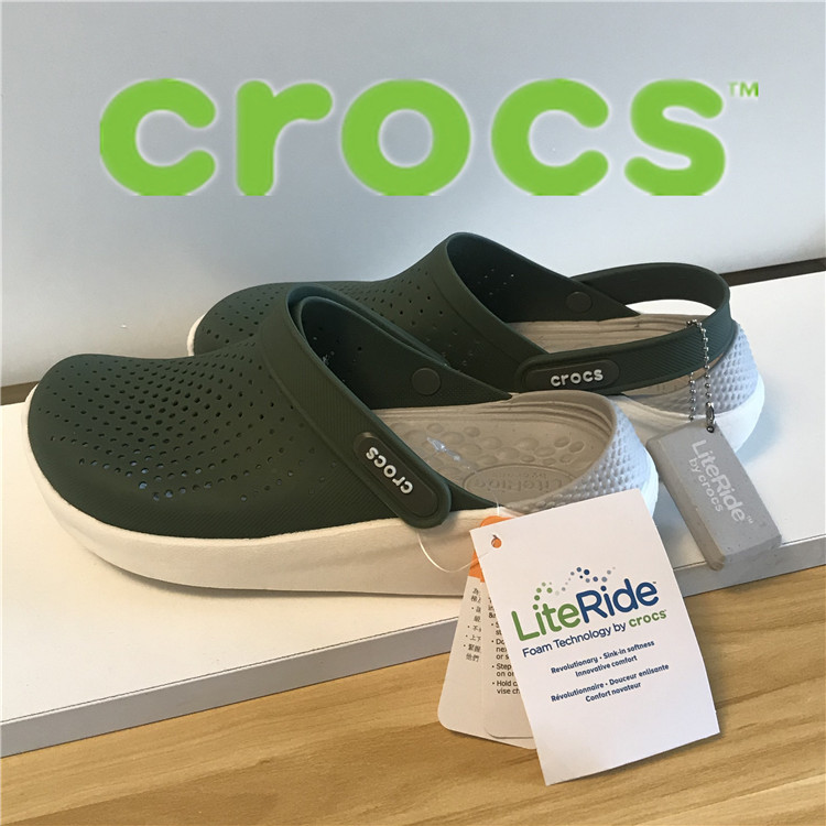 Crocs LiteRide Clog Personalidade Antiderrapante Sapatos De Praia Estilo Casal Casuais Para Ambientes Externos Buraco Selvagem