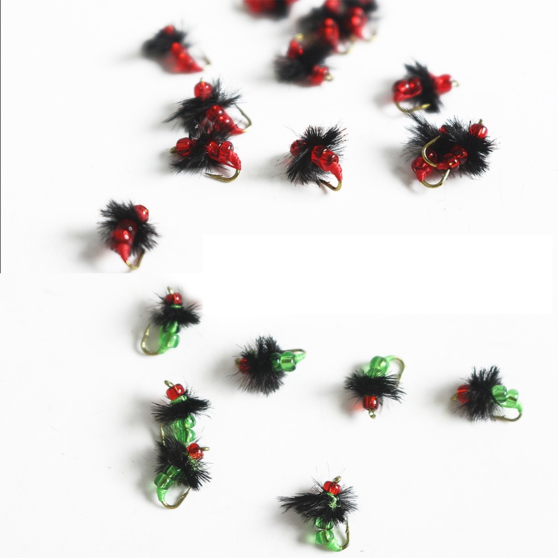 5PCS Outdoor fishing tools Insects Flies Fly Fishing Lures Bait Steel Hook Fish Tackle