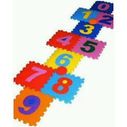Tapete  Eva Infantil  - Amarelinha - 28cm x 28cm x 8mm - Quarto infantil - Tatame EVA.