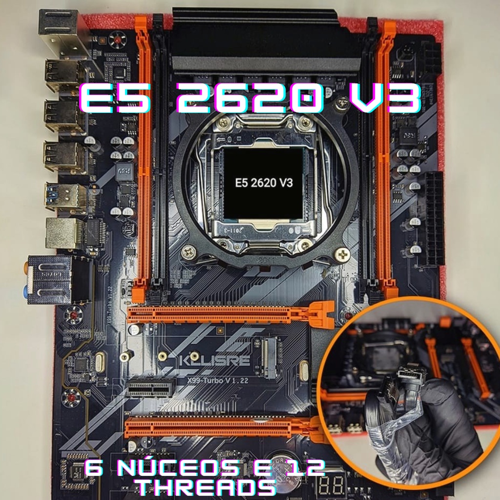 Kit Upgrade Xeon E5 2620 v3, ram 16GB, Placa mãe x99 - Escorrega o Preço