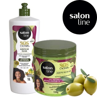 Salon Line Sos Cachos Azeite De Oliva Kit Ativador1l Gel550g Shopee Brasil