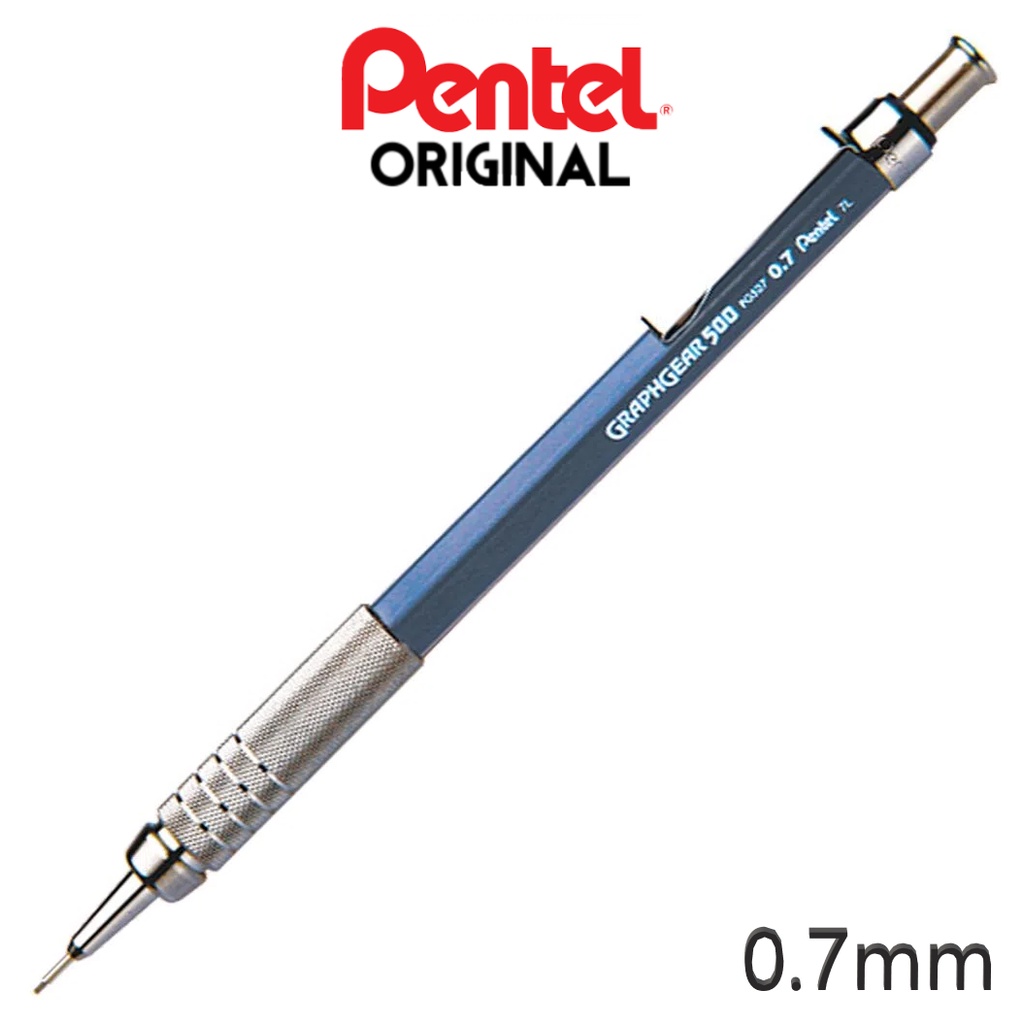 Lapiseira Pentel 0.7 Mm Técnica Graphgear 500 Grip Metal em Oferta na Shopee
