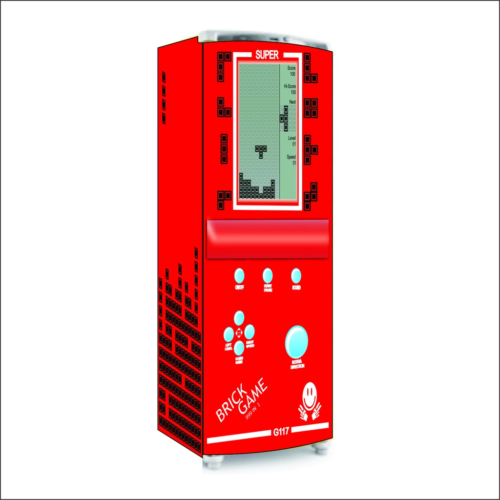 Adesivo envelopamento freezer e geladeira jogo MINI GAME brick game