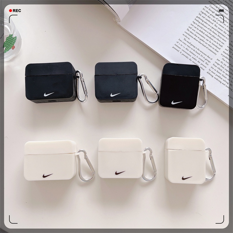 Capa airpods 2 Capinha airpods pro Capa Airpods 1 2 Pro 3 Preto e branco Gancho da moda Airpods 3 case 31006