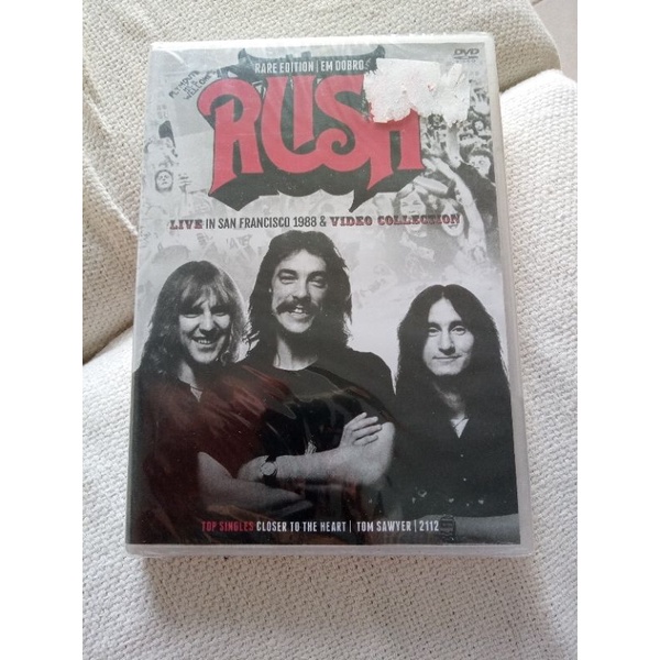 dvd rush duplo lacrado novo live in San Francisco 1988 e vídeo collection ambos lacrados e novos
