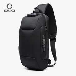 Bolsa Masculina À Prova D 'Água Para Carregamento Usb