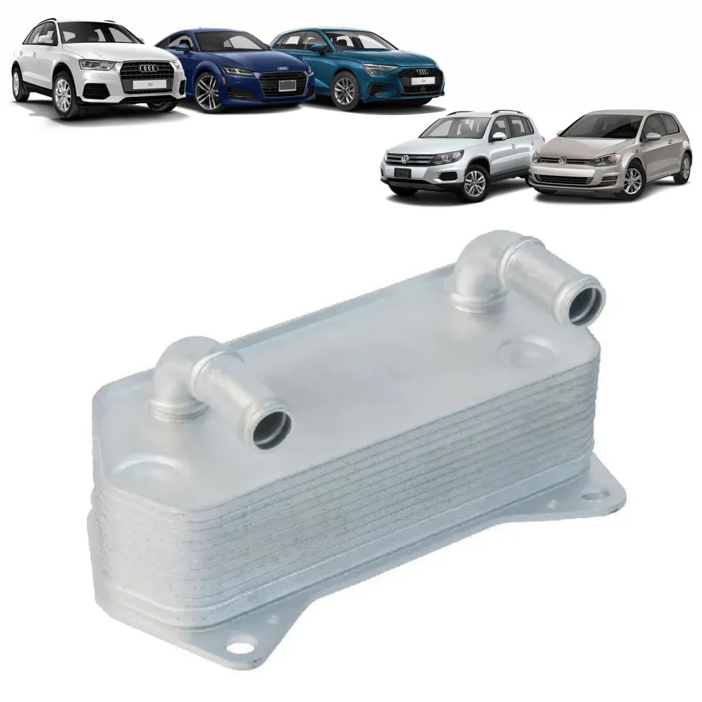 Radiador Resfriador de Oleo Cambio Dsg AUDI/VW A3/S3/Q3/TT/JETTA/GOLF/FUSCA/PASSAT/CC/TIGUAN 1.4/2.0 16V TFSI/TSI/FSI 3.2/3.6 32V FSI 2007 A 2021 02E409061B/SKU1909