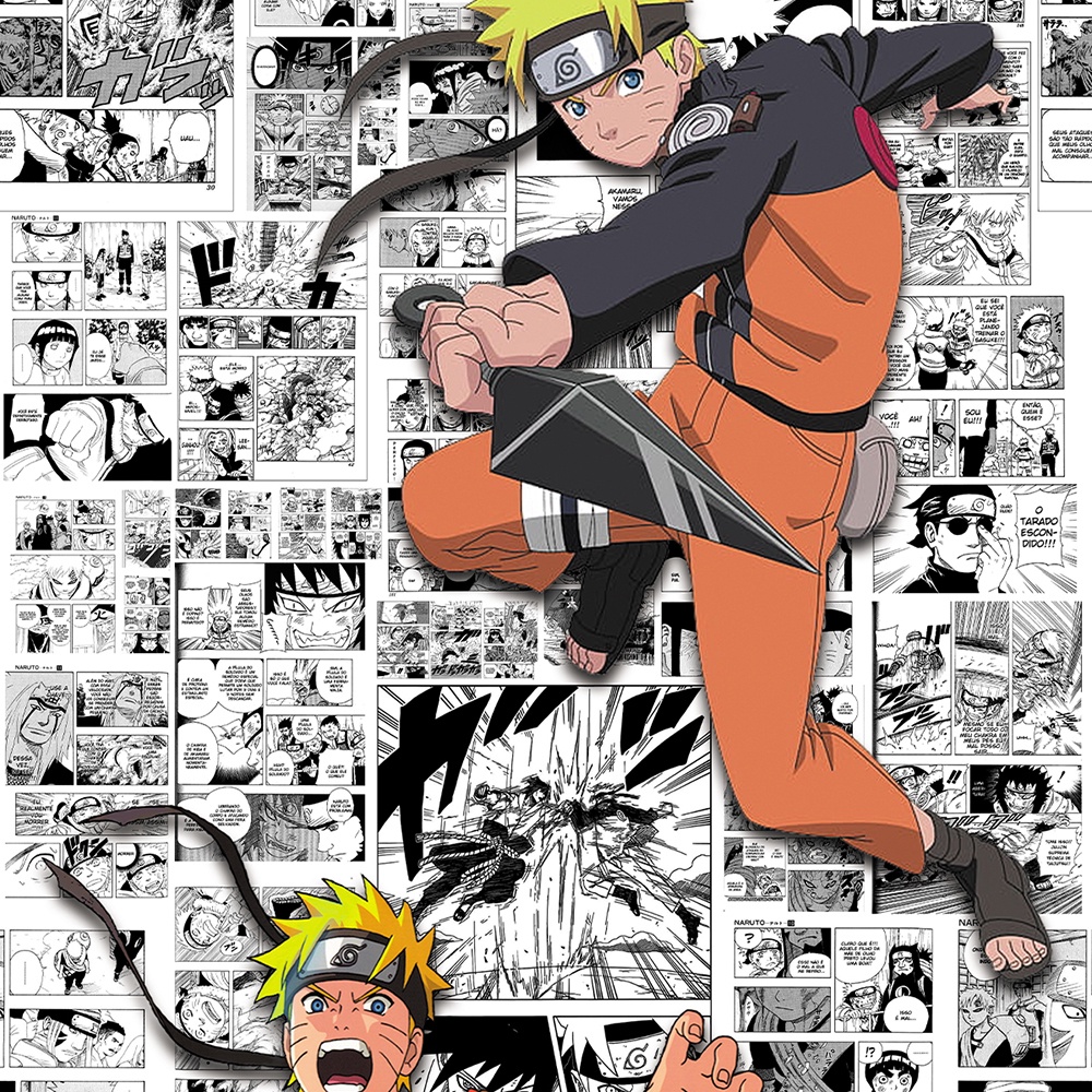 Papel de Parede Adesivo Teens Quadrinho Mangá Naruto A17