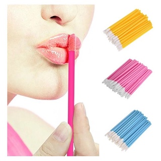 Kit 50 Pincel Aplicador De Batom Gloss Lash Extensão Cílios Teamwg