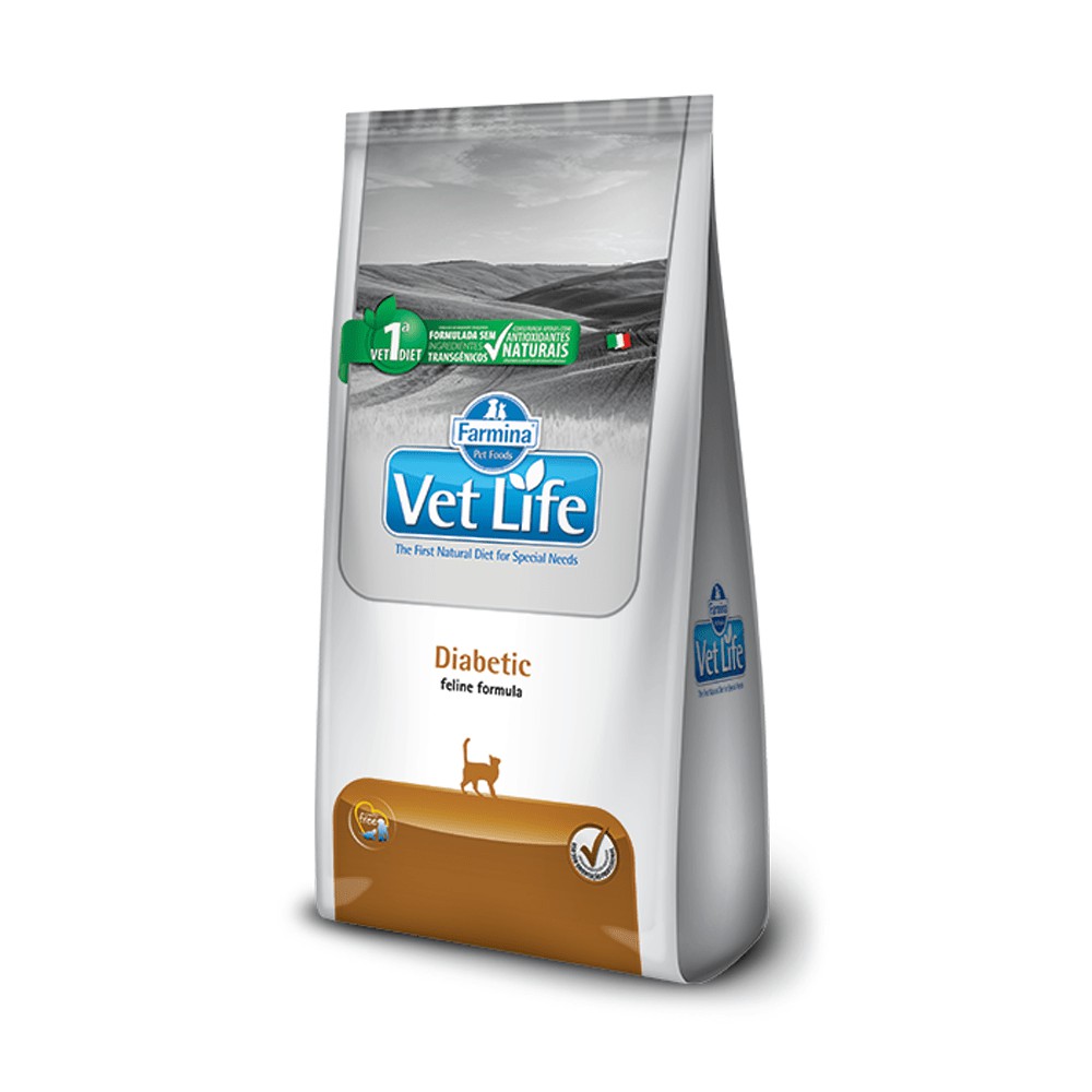 Ração Vet Life Diabetic para Gatos Adultos 2Kg em Oferta na Shopee