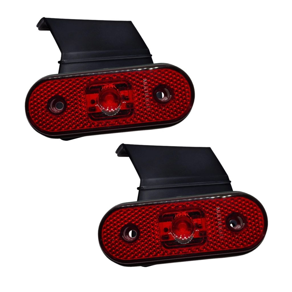 DUAS Lanterna Lateral Led Facchini Fachini Caminhão Carreta Graneleiro Furgão VERMELHO Sinaleira