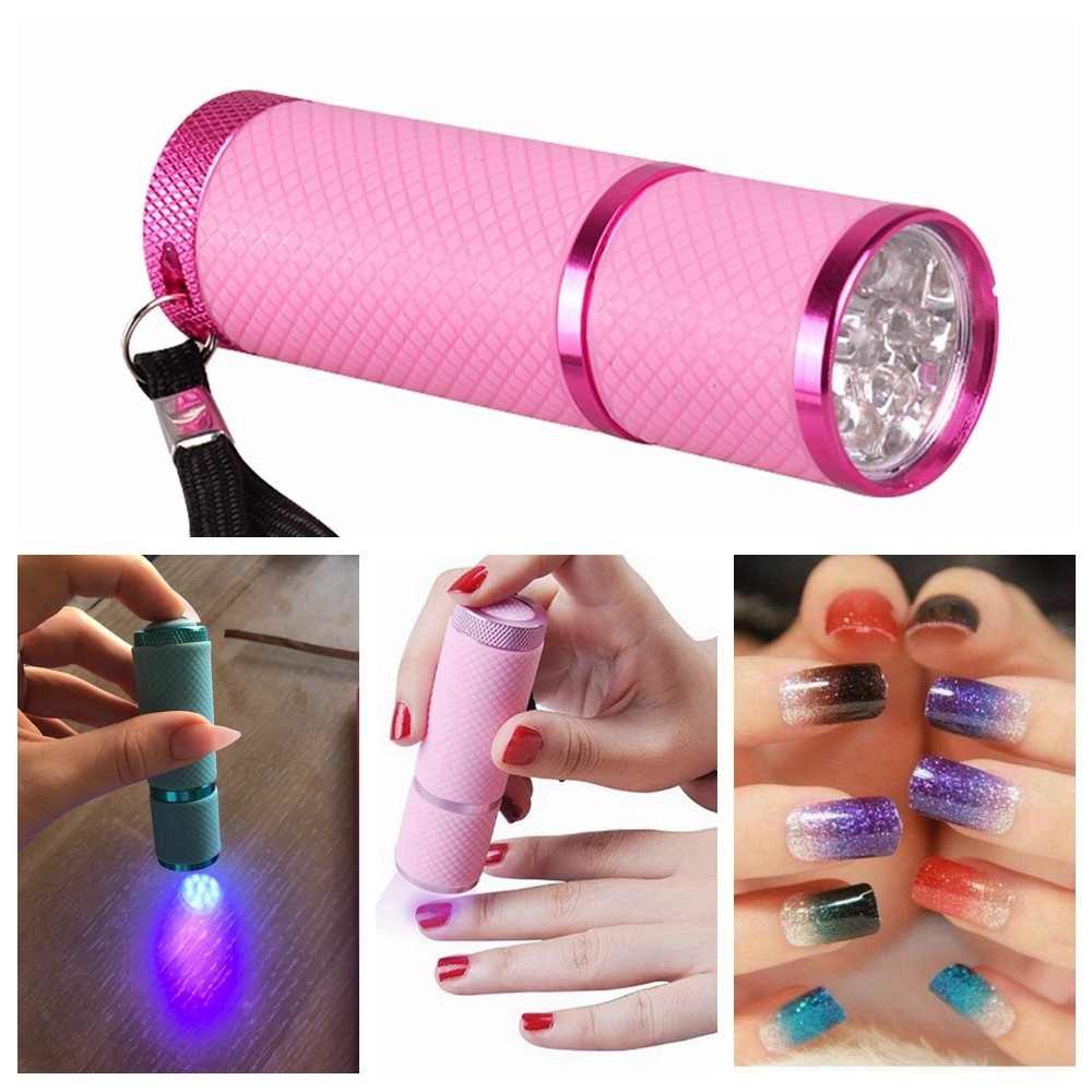 Mini Lanterna Portátil ABORRACHA Led Ultra Violeta Seca Unha Gel Uv Bazar golden em Oferta na Shopee