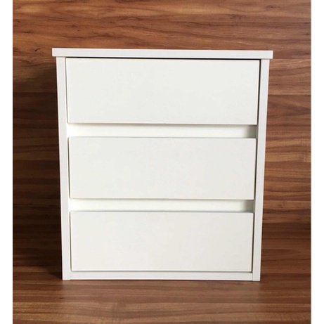 Mesa de cabeceira suspenso com 3 gavetas 40x45x30 mdf branco em Oferta na Shopee