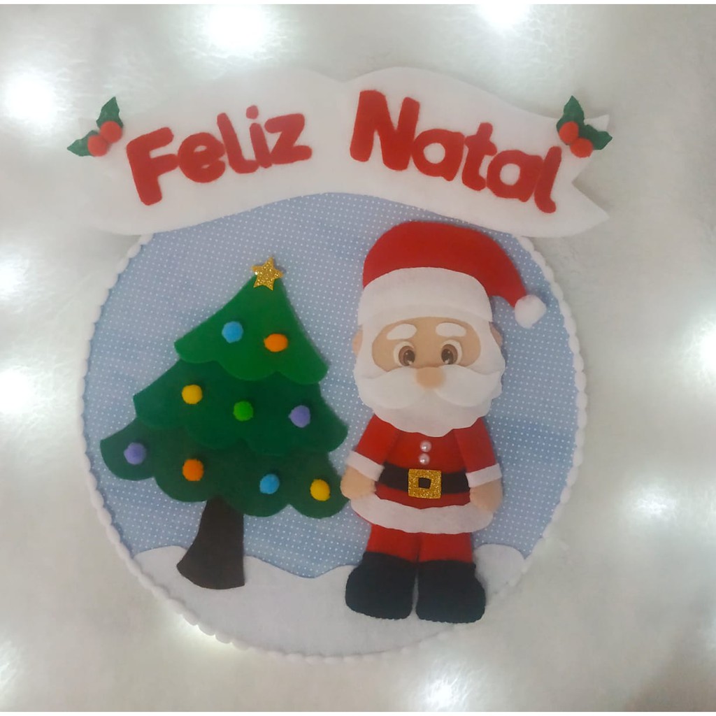 Enfeite de porta Natal de feltro | Shopee Brasil