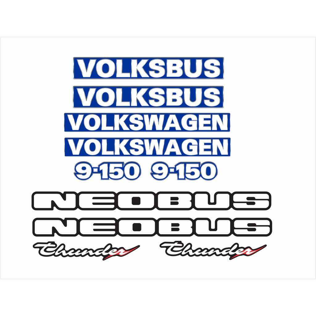 Kit Adesivos Volks 9-150 Volksbus Neobus Resinados Decalque Caminhão R898