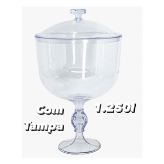 Taça Americana Exclusive Com Tampa 1,250ml - Transparente em Oferta na Shopee