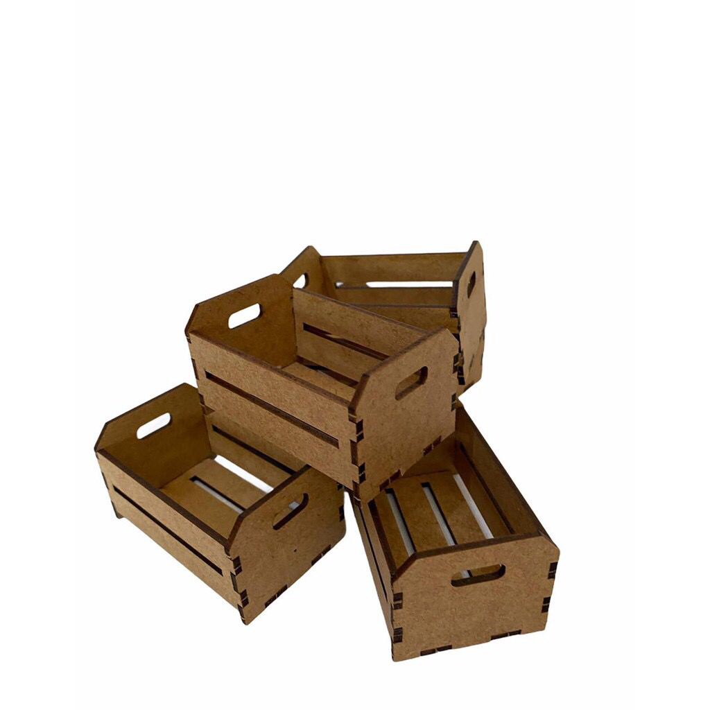 Caixotinho Mini em Mdf Caixote de madeira Lembrança em Caixas Festa 30 unidades Corte Laser em Oferta na Shopee