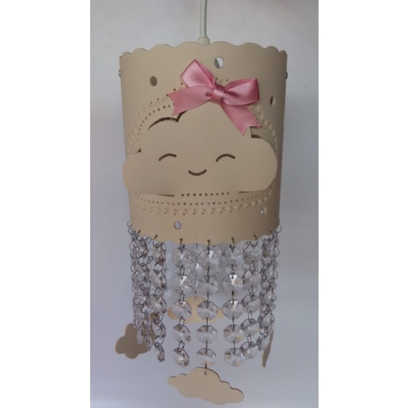 Luminária Infantil Pendente Chuva De Amor Lustre Bebê