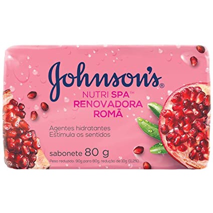 Kit 12 unidades de Sabonetes em barra Johnsons Romã 80g cada