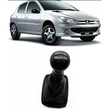Coifa Cambio Manopla Bola Preta  Peugeot 206 206 Sw