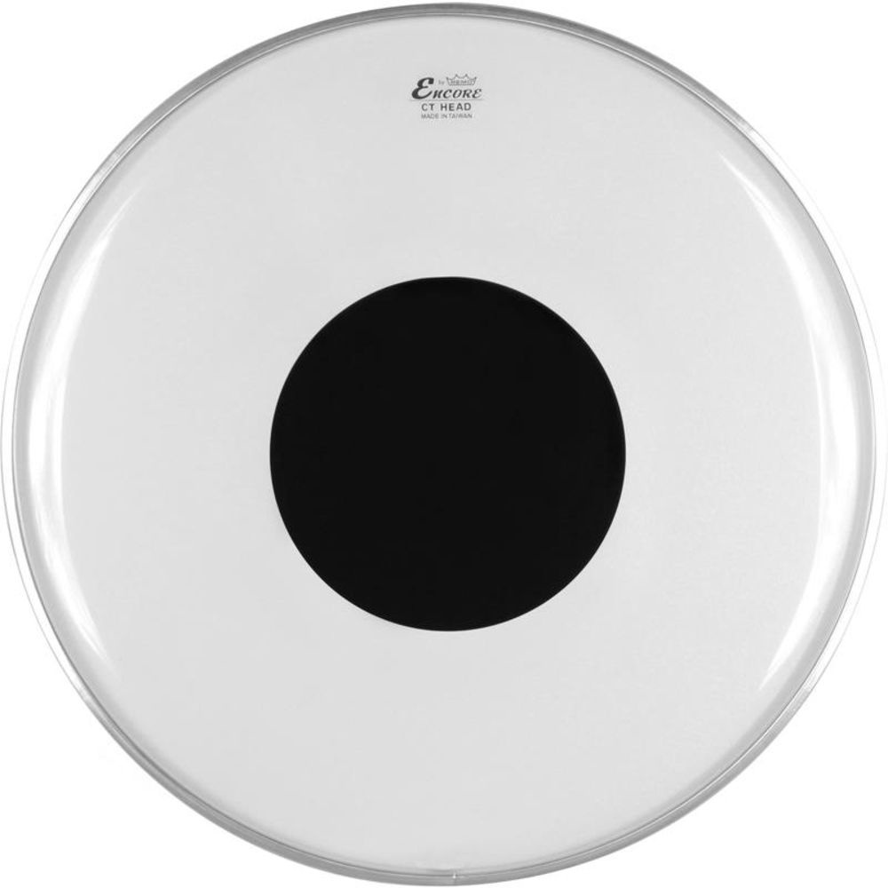 Pele Caixa  Tons Surdo 16" Encore By Remo Controlled Sound Transparente Bola Preta EN-0316-CT