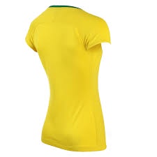 Camisa do Brasil Feminina Amarela Copa 2018 Seleção Brasileira Tailandesa
