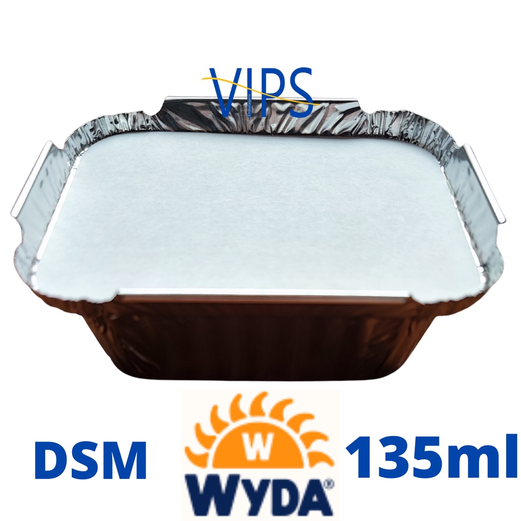 50un Marmitinha Marmitex Bandeja de Alumínio Retangular DSM 135ml Wyda