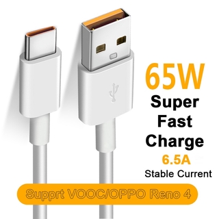 Cabo USB C 6.5A 65W Super VOOC Carregamento Rápido Tipo-Para Oppo Realme X 5 6 X50 X3 X5 Pro X50m X50t V5