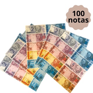 Jogo Dinheirinho de Brinquedo 100 notas | Shopee Brasil