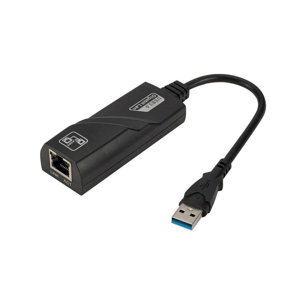 Placa de rede Ethernet para laptop com fio USB 3.0 para Gigabit Ethernet RJ45 LAN 10/100/1000 Mbps