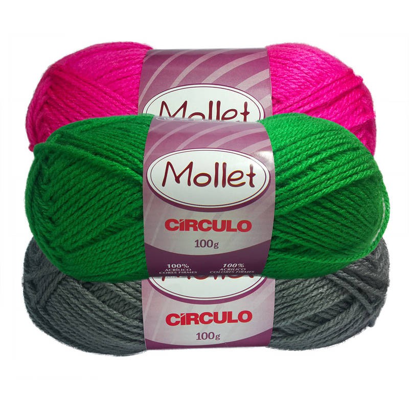 Lã Mollet Círculo 100g Cores 780 à 3585 em Oferta na Shopee