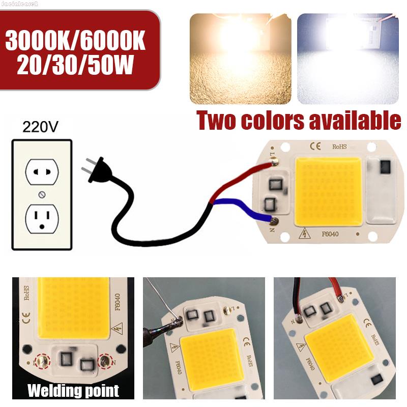 Lâmpada Led COB Conta 10W 20W 30W 50W AC 220V 240V IP65 Inteligente IC Sem Necessidade De Driver Faça Você Mesmo Luz Holofote Exterior Chip