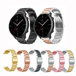 20mm 22mm Faixa De Aço Inoxidável Metálica Para Huami Amazfit GTR 2e 3 pro/Pace/Stratos 2 3 Relógio Realme