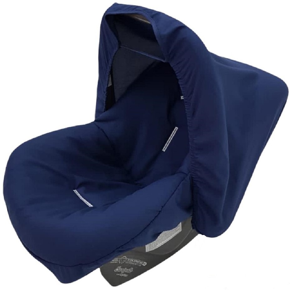 Capa Para Bebê Conforto + Capota / Protetor De Sol + Protetor de Cinto – Azul Marinho menino