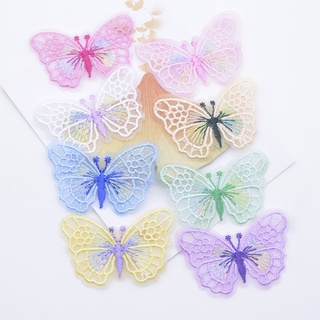 10 Pcs 5.5 Cm Bordado Borboleta Patches Artesanato Scrapbooking Apliques Acessórios