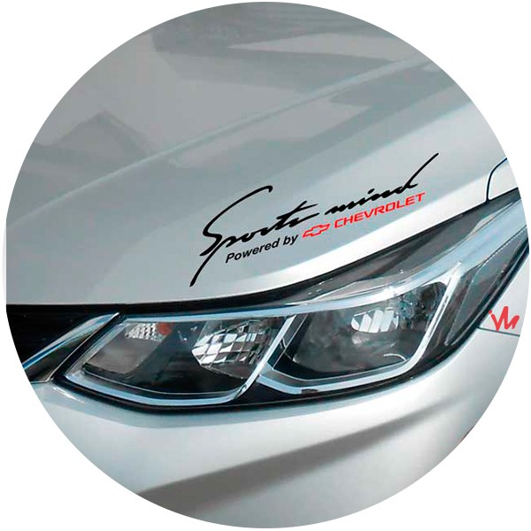 Adesivo Sports Mind Powered by Chevrolet GM Carro em Oferta na Shopee