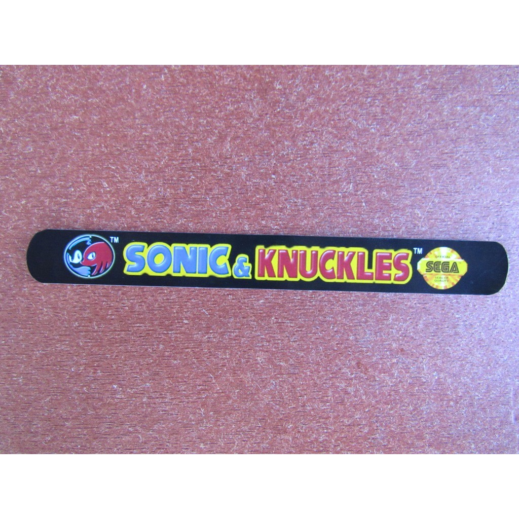 Etiqueta adesiva Sonic & Knuckles para cartucho original