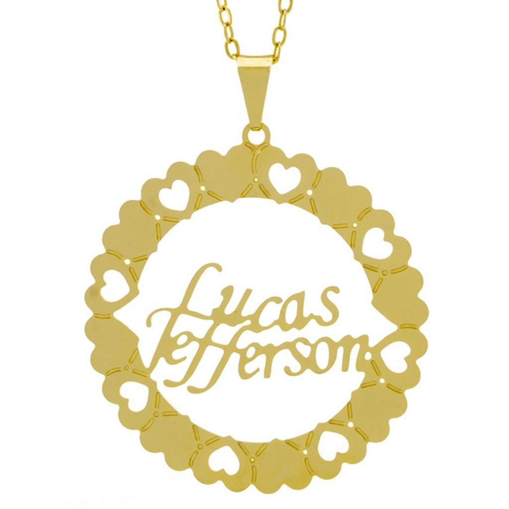 Gargantilha Pingente Mandala Manuscrito  LUCAS JEFFERSON Banho Ouro Amarelo 18 K - 1061362