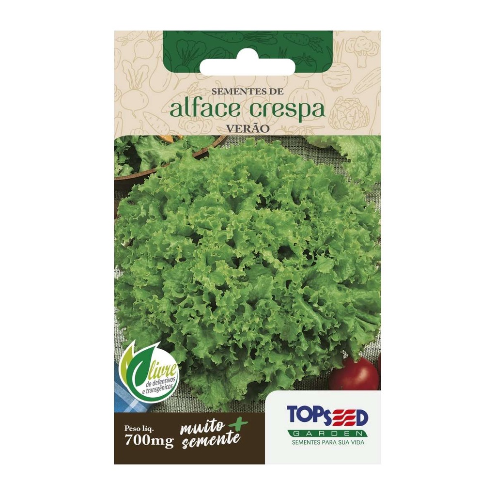 Sementes Alface Crespa (Verão) TOPSEED