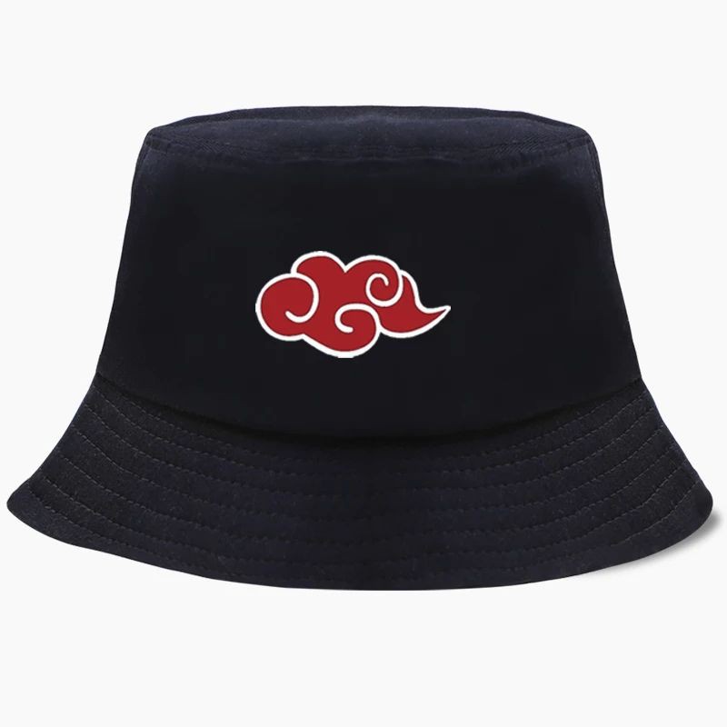 Chapéu Bucket Hat Naruto Akatsuki Preto Balde Estampado | Shopee Brasil
