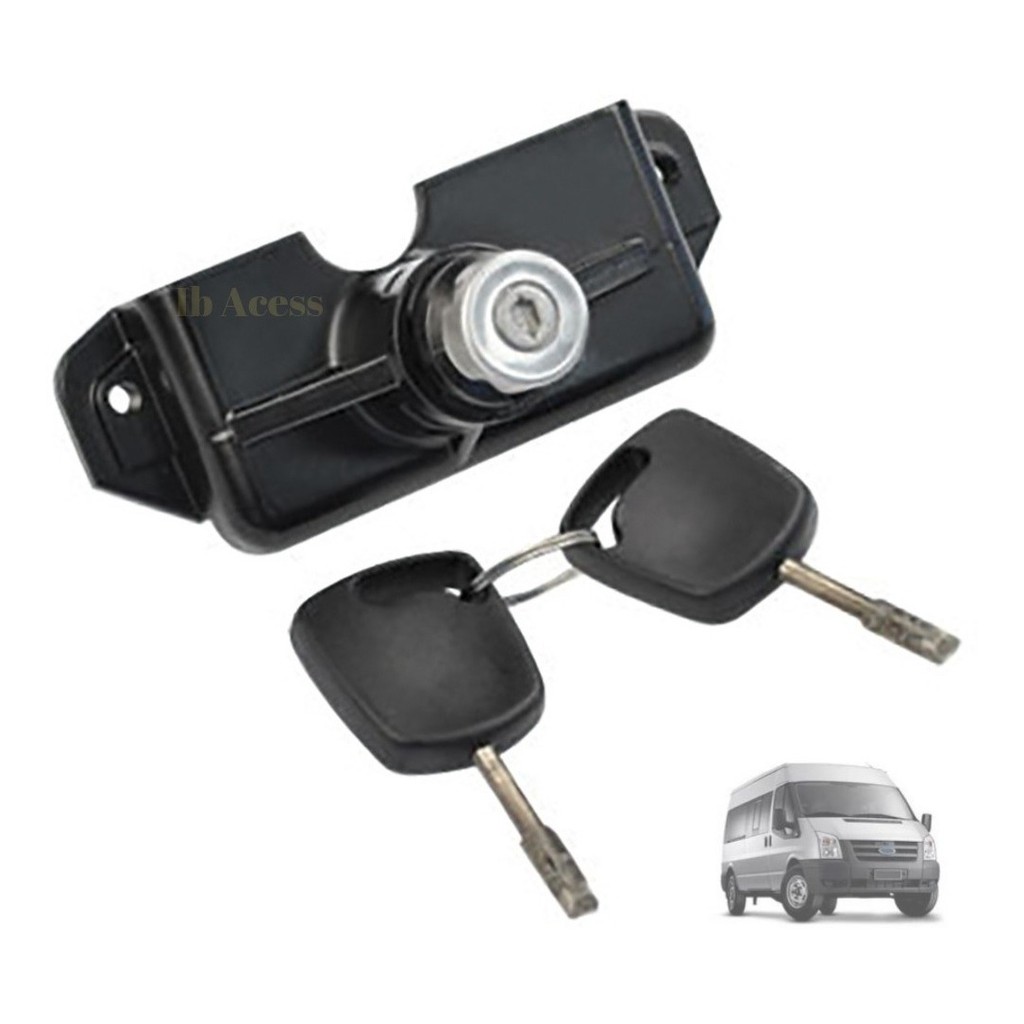 Cilindro Tranca Fechadura Miolo Com Chave Abertura Capô Ford Transit 2008 A 2013 Automotivo