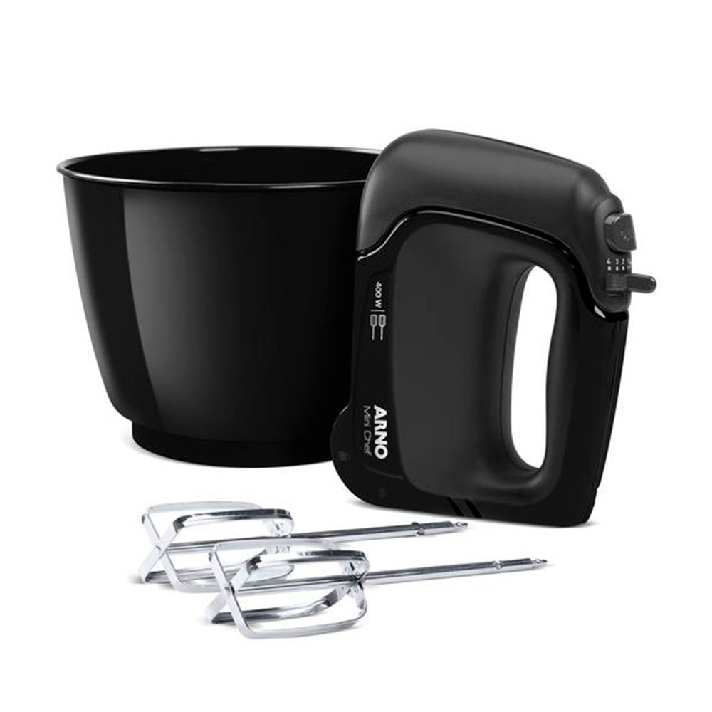 Batedeira 400W 4 Velocidades 2 Tigelas Mini Chef HM11 Arno - Home Appliances