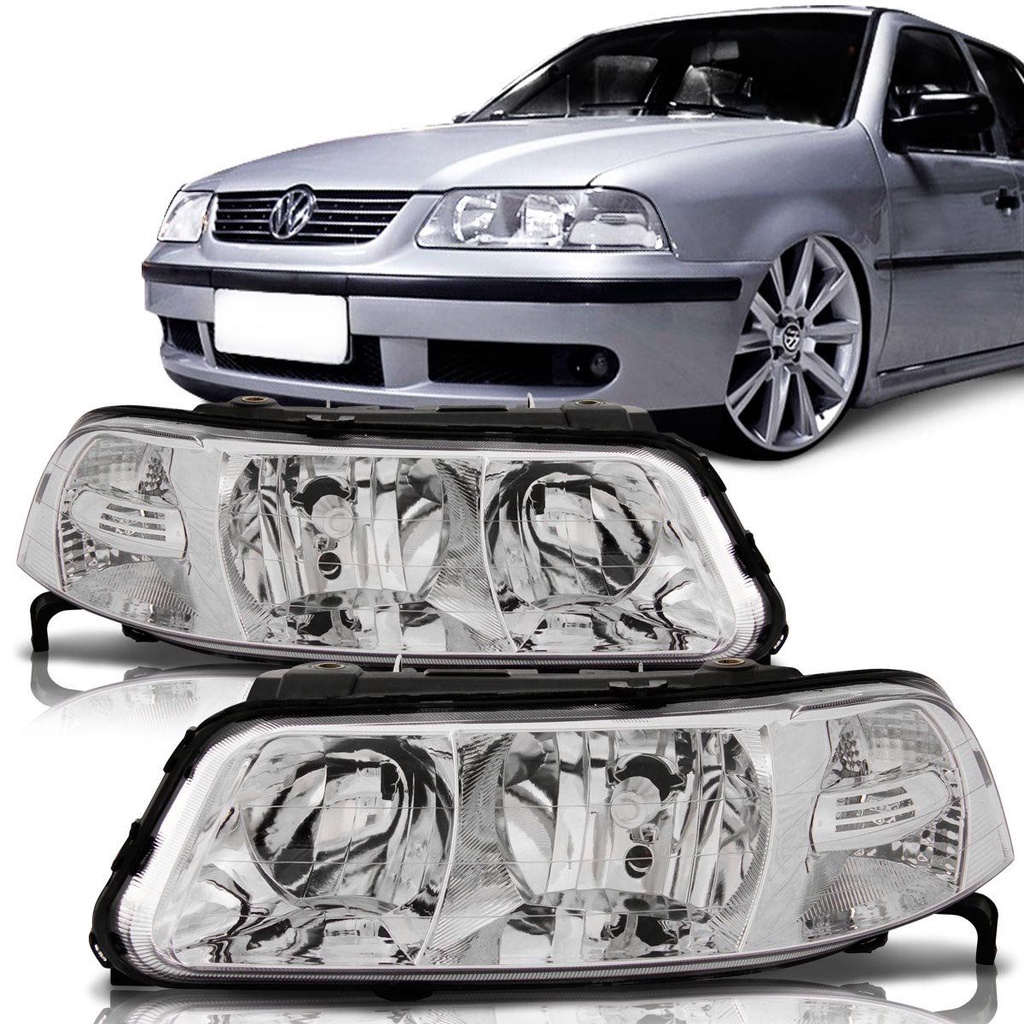 Par Farol Gol Parati Saveiro G3 2000 2001 2002 2003 2004 2005 Foco Duplo Cromado