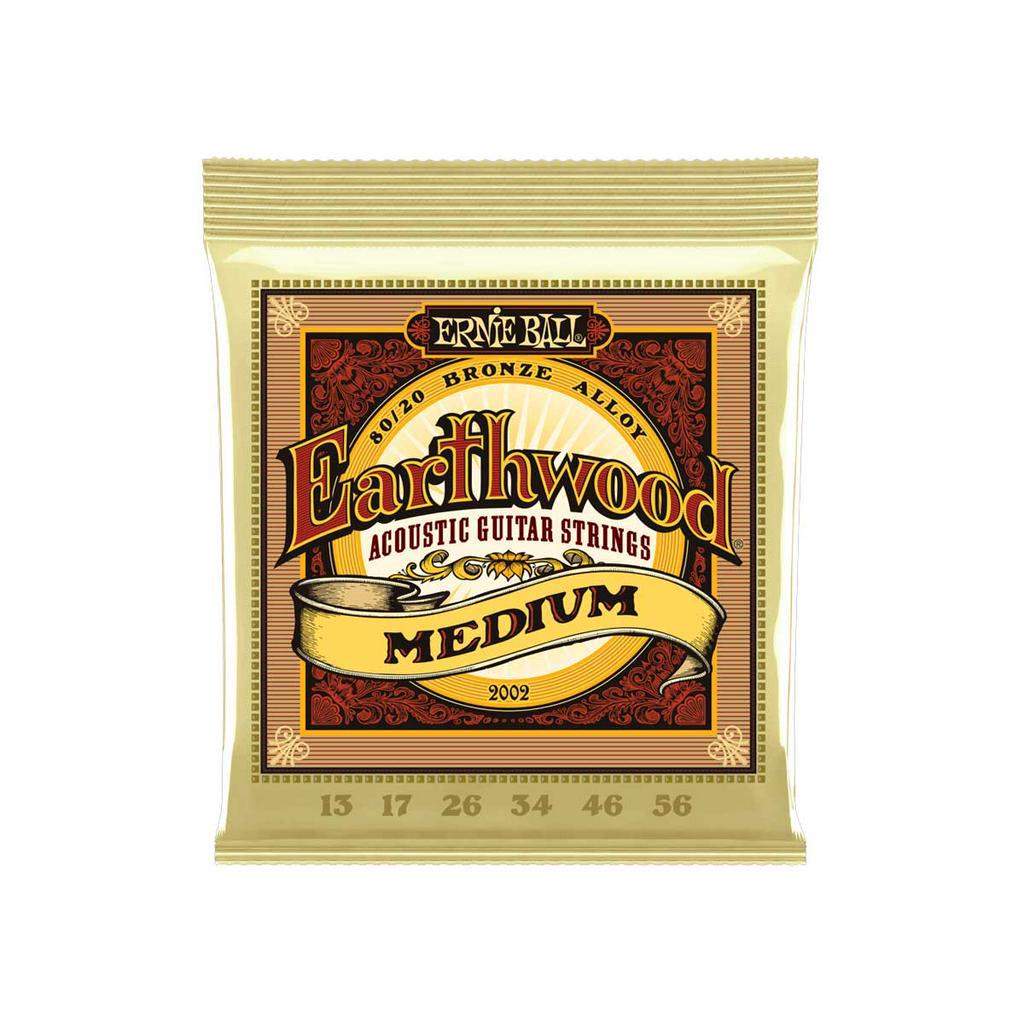 Encordoamento para Violão Ernie Ball 013 Earthwood Medium Bronze 2002
