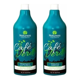 Escova Progressiva De Cafe Verde Natureza Cosméticos 2x1000ml em Oferta na Shopee