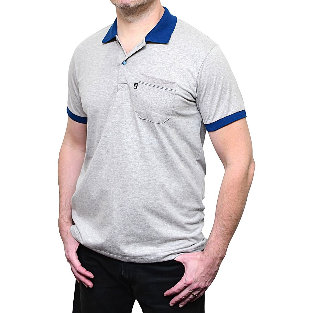 Camisa Camiseta Gola Polo Tora Bora Bolso Waterloo 2 Mescla Algodão