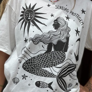 Camiseta Sereias Protegem o Mar - Escolha a Cor